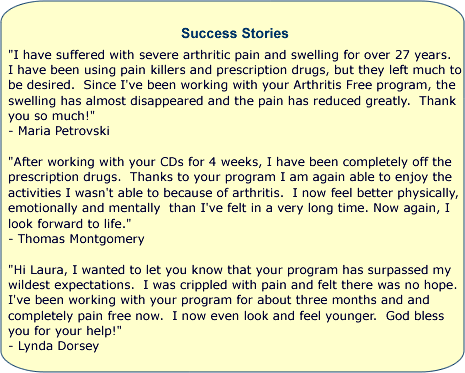 Arthritis Testimonials